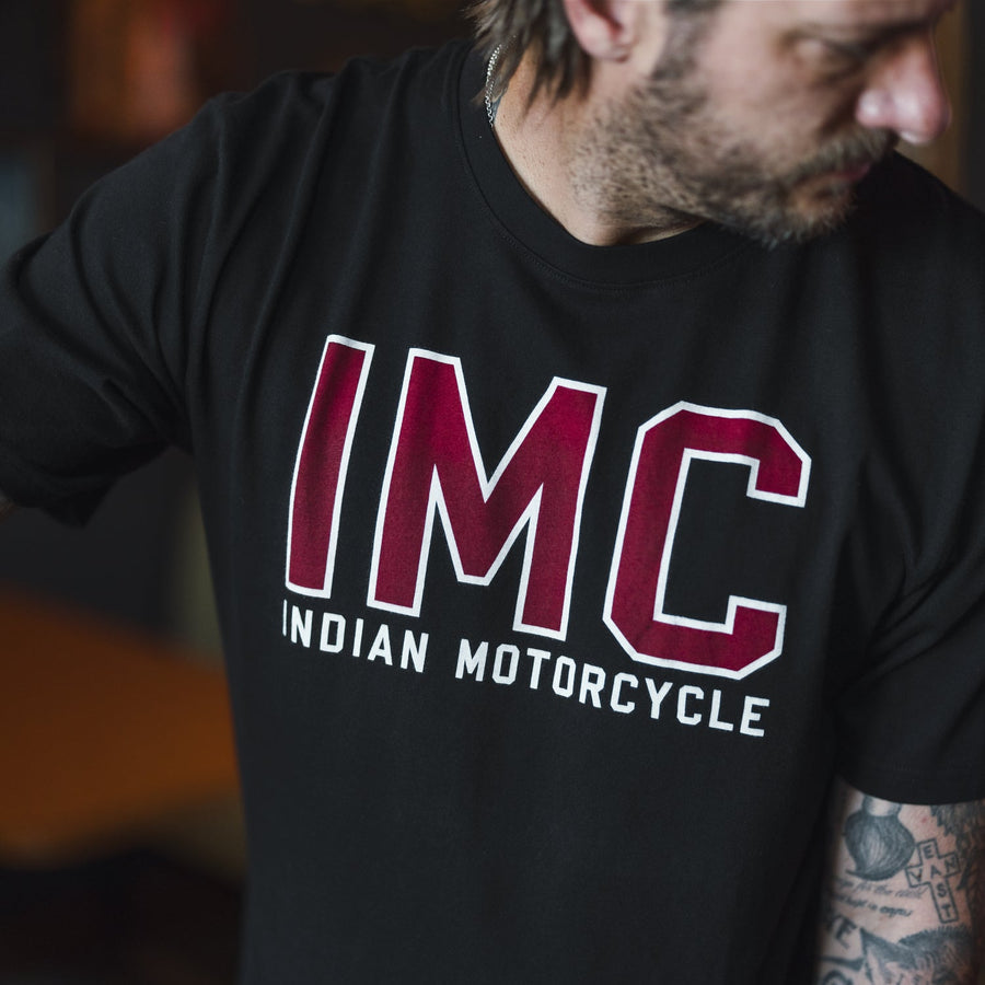 Men's IMC Printed Logo T-Shirt, Black - Indian Motorcycle Jacket