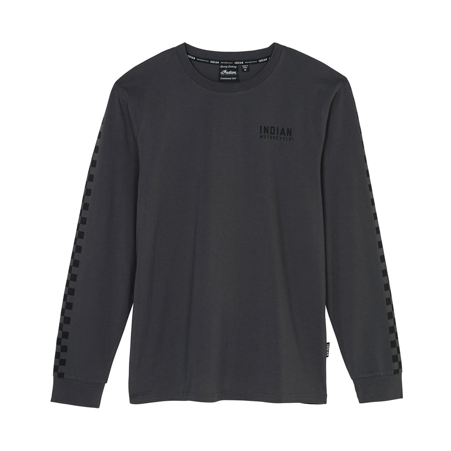Men's IMC Racing Long Sleeve T-Shirt, Gray - Indian Motorcycle Jacket