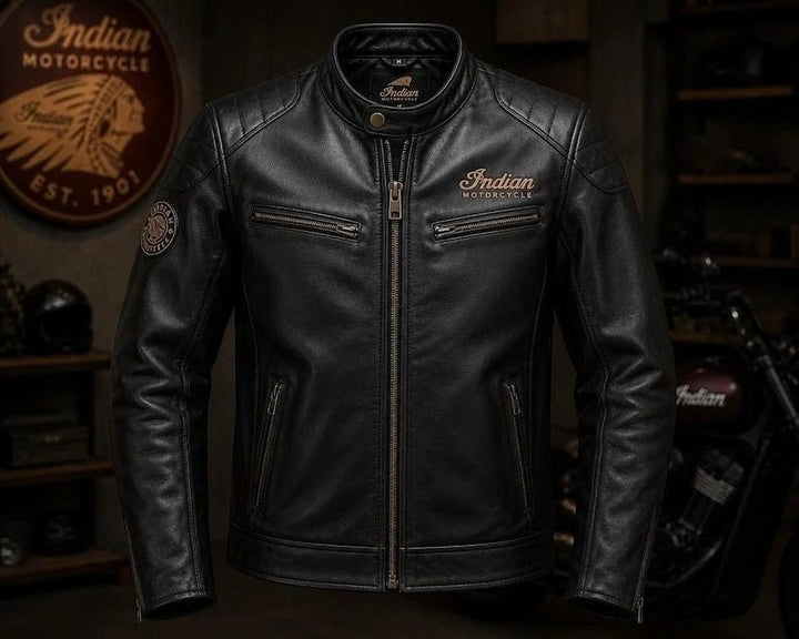 Men's Indian Bomber Icon Leather Jacket