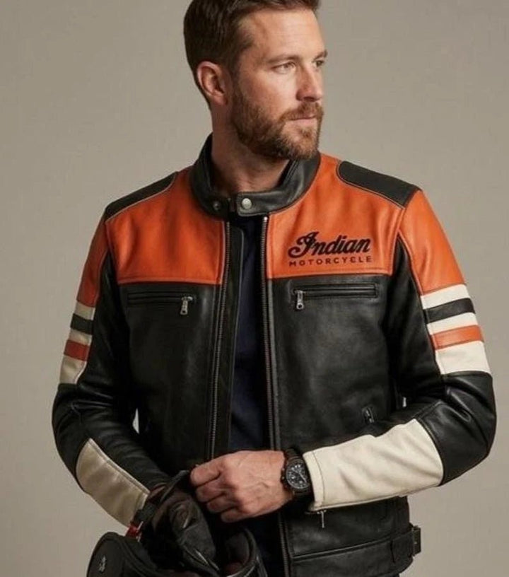 Men's Indian Bomber Icon Leather Jacket V.02