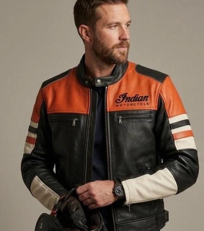 Men's Indian Bomber Icon Leather Jacket V.02 - Indian Motorcycle Jacket