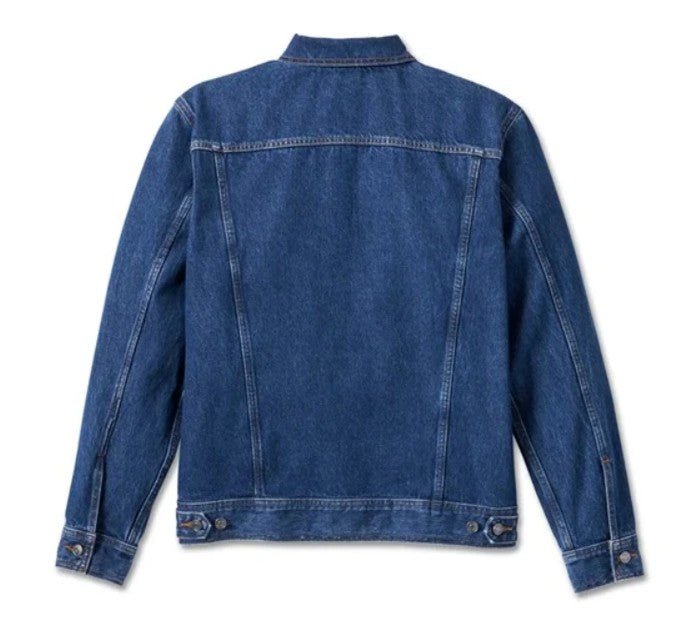 Men's Indian Motorcycle Denim Jacket - Medium Wash Denim
