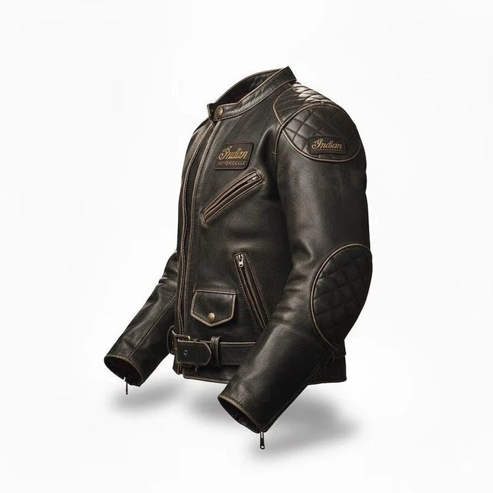 Men’s Indian Motorcycle Vintage Distressed Leather Jacket