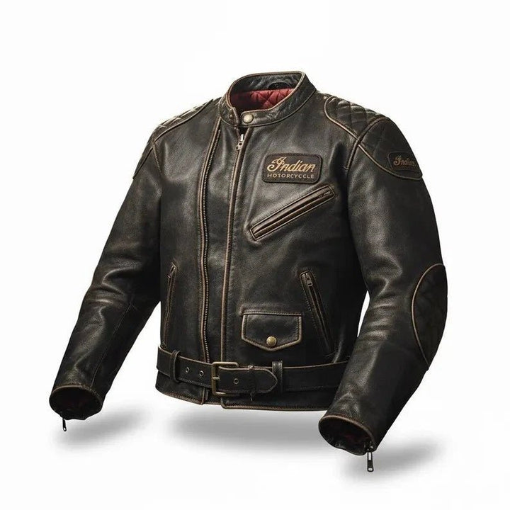 Men’s Indian Motorcycle Vintage Distressed Leather Jacket