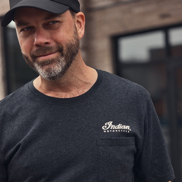 Men's Logo Headdress Pocket T-Shirt, Black
