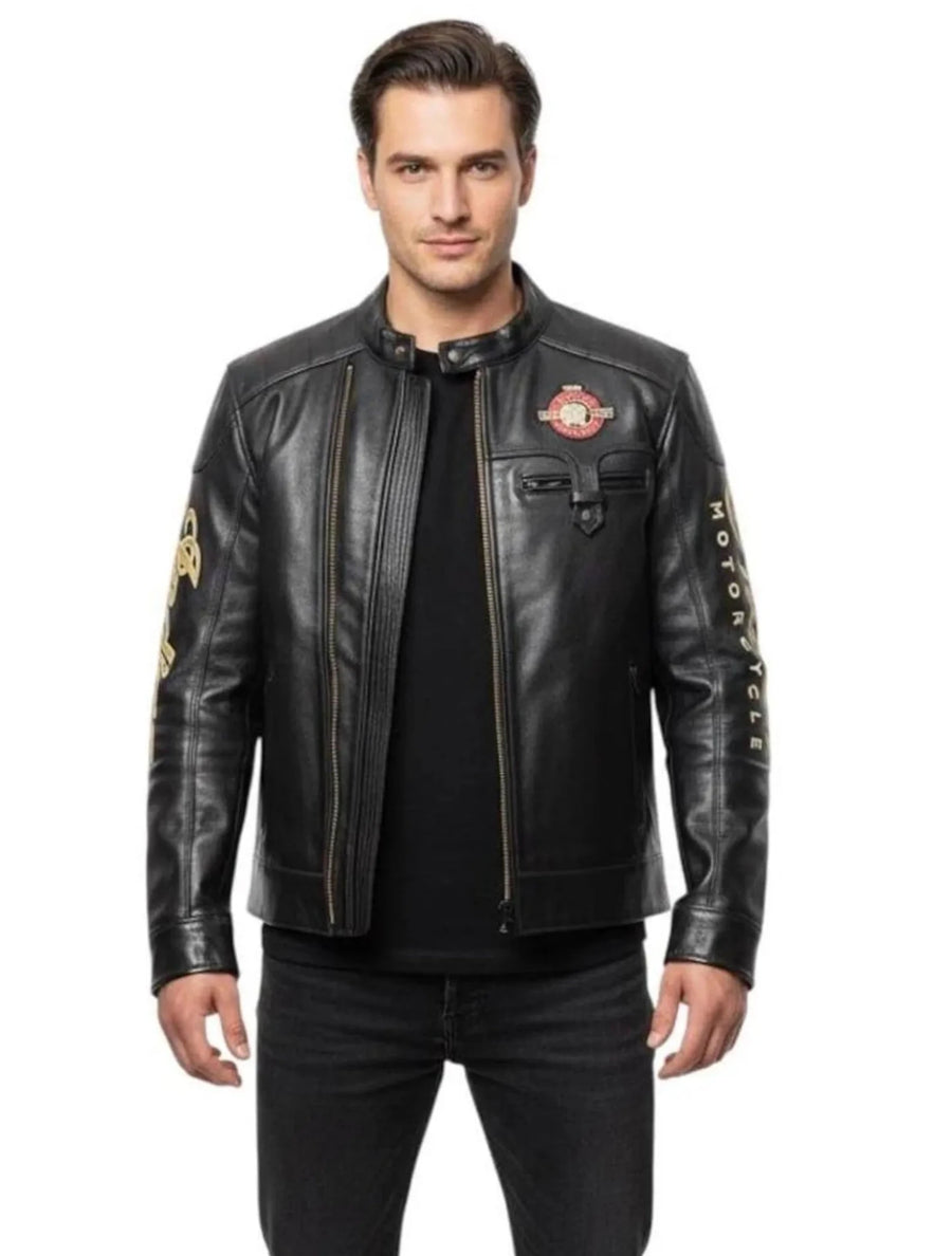 Men's Motorcycle Jacket Black - Indian Motorcycle Jacket