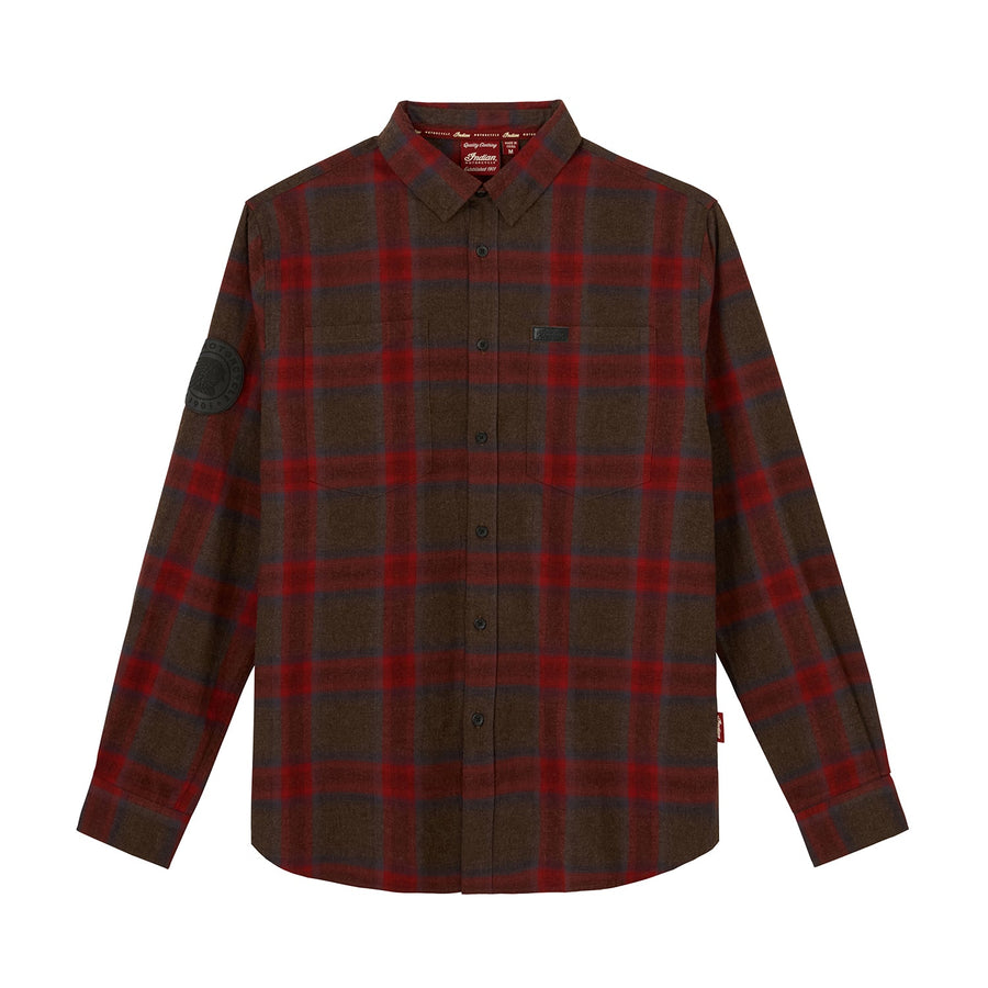 Men's Nashville Plaid Shirt, Red - Indian Motorcycle Jacket