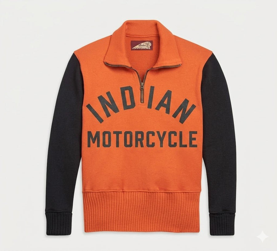 Men's OB Arch Font Race Sweater - Indian Motorcycle Jacket