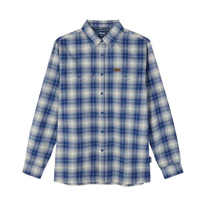 Mens Pasadena Plaid Shirt - Blue - Indian Motorcycle Jacket