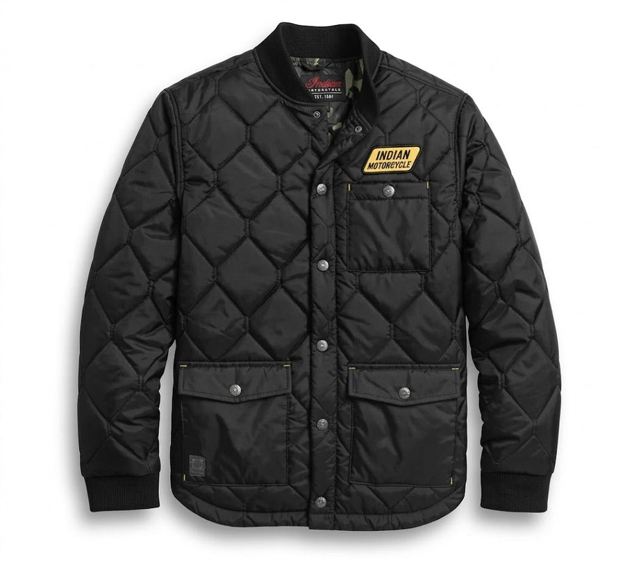 Men's Quilted Camo Lined Jacket - Indian Motorcycle Jacket