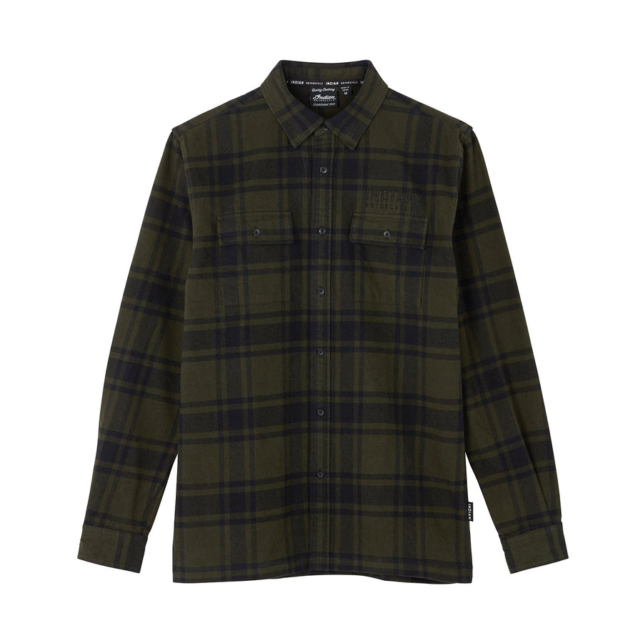 Men's San Jose Plaid Shirt, Green - Indian Motorcycle Jacket