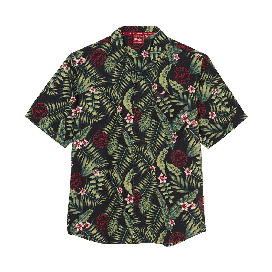 Men's Tropical Print Shirt, Green - Indian Motorcycle Jacket