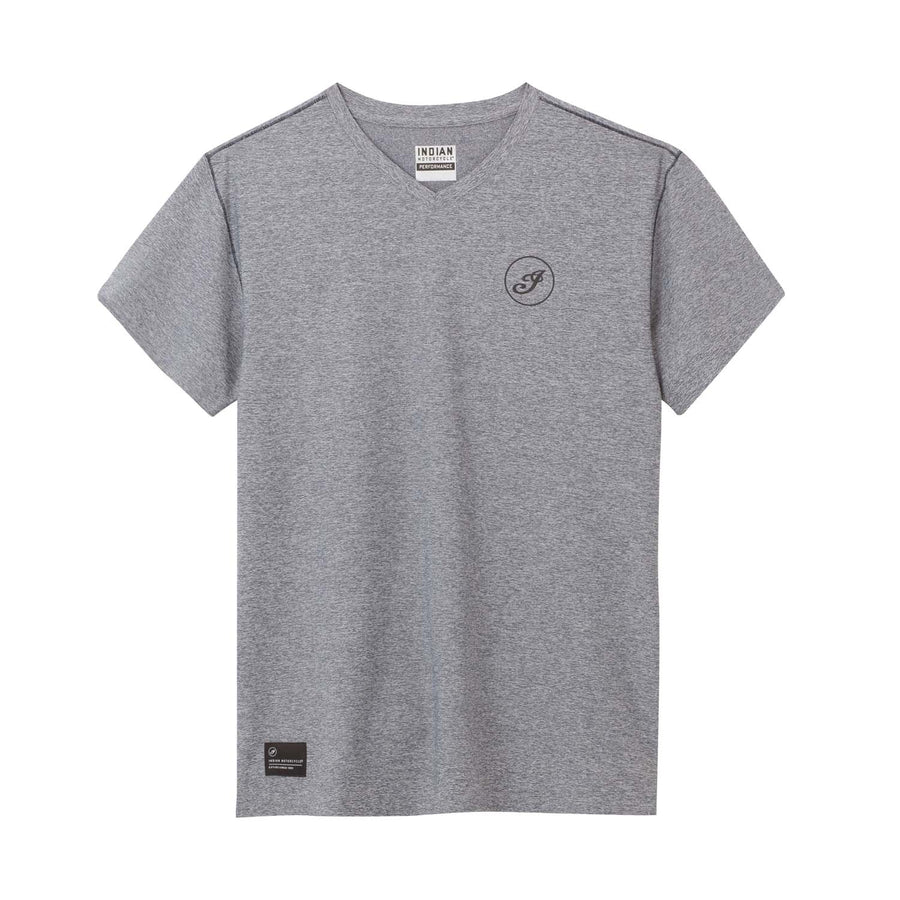Men's V-Neck Athlete T-Shirt, Gray - Indian Motorcycle Jacket