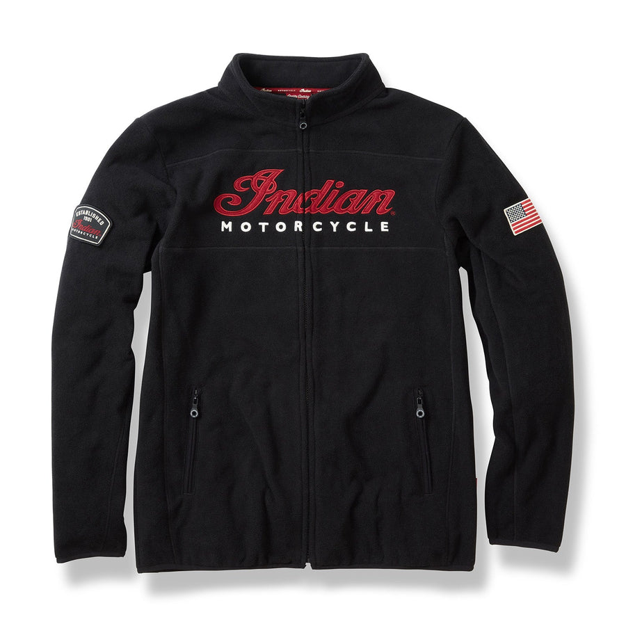 Men's Zip Thru Fleece, Black - Indian Motorcycle Jacket