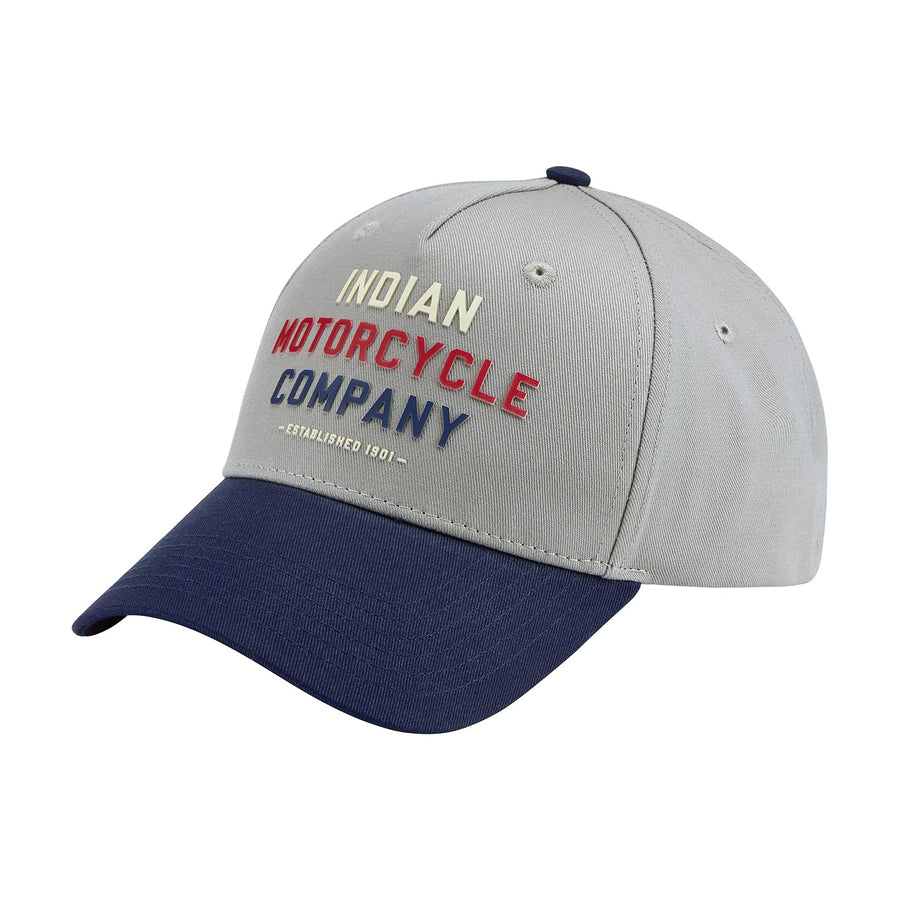 Tri Color Logo Trucker Cap, Gray - Indian Motorcycle Jacket