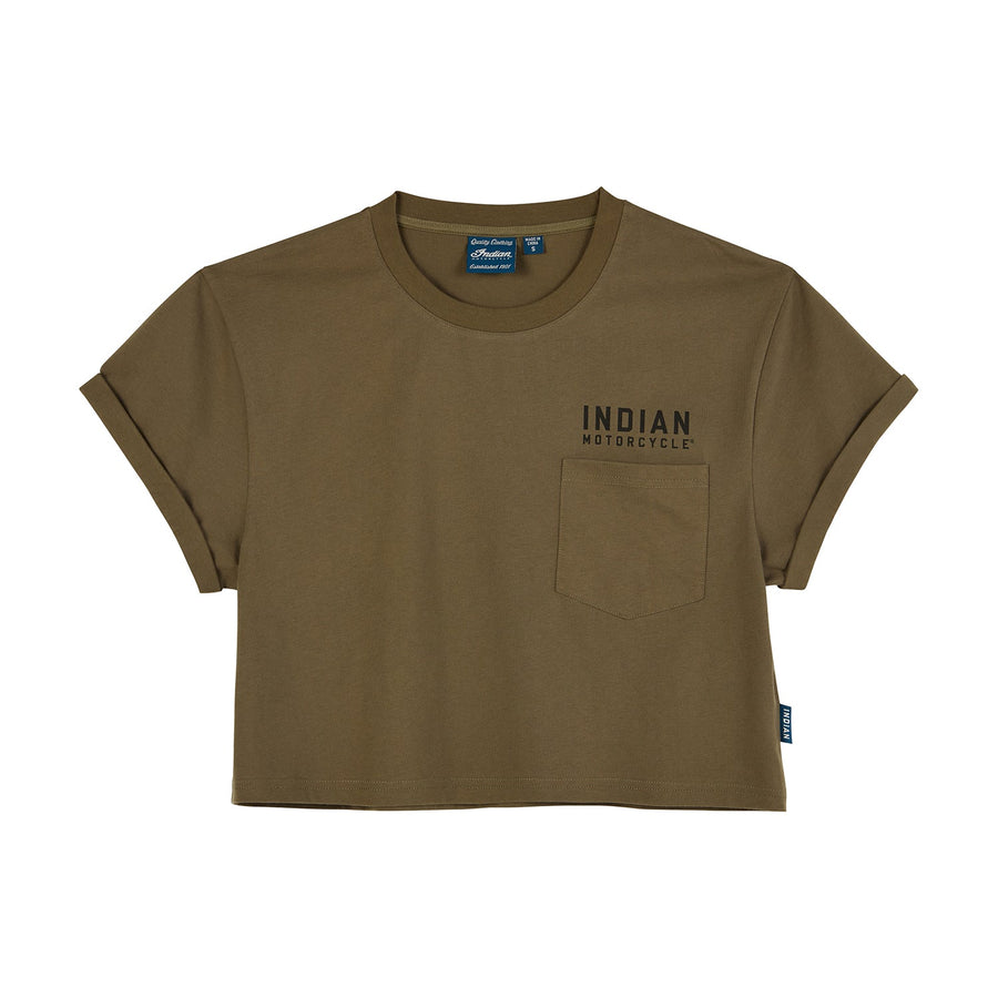 Women’s 1901 IMC Pocket T-Shirt, Khaki - Indian Motorcycle Jacket