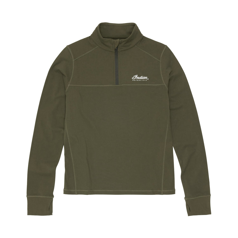 Women's Athlete Script Logo Top, Green - Indian Motorcycle Jacket