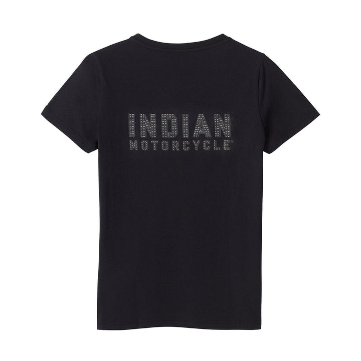 Women's Block Logo Stud T-Shirt, Black