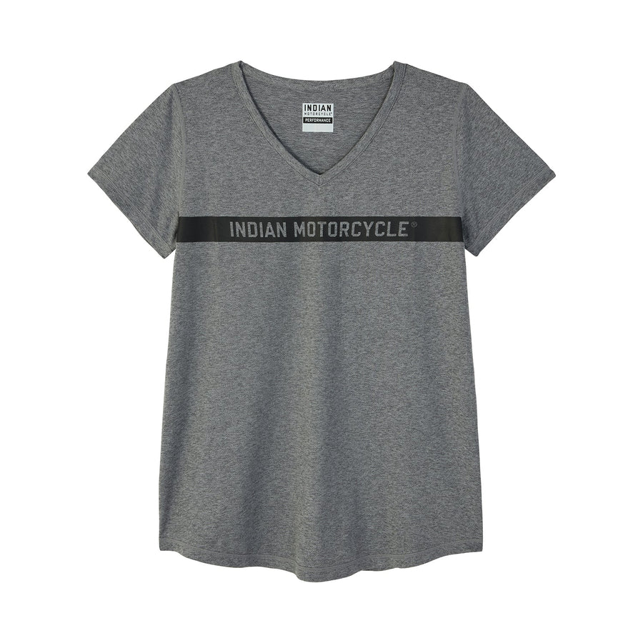 Women's Block Panel Performance T-Shirt, Gray - Indian Motorcycle Jacket