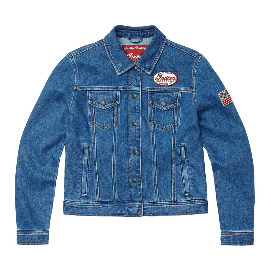 Women's Denim Jacket, Blue - Indian Motorcycle Jacket