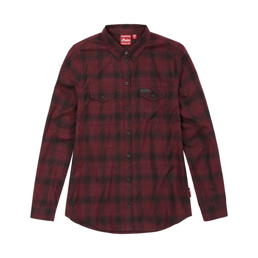 Women's Denver Plaid Shirt, Port - Indian Motorcycle Jacket