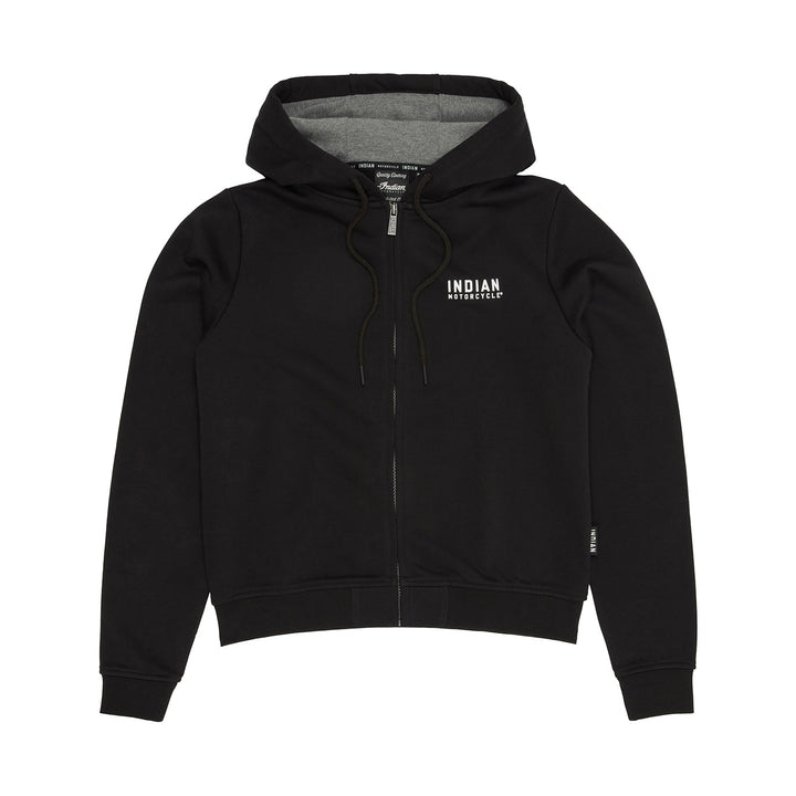 Women's Est 1901 Indian Motorcycle Cropped Hoodie, Black