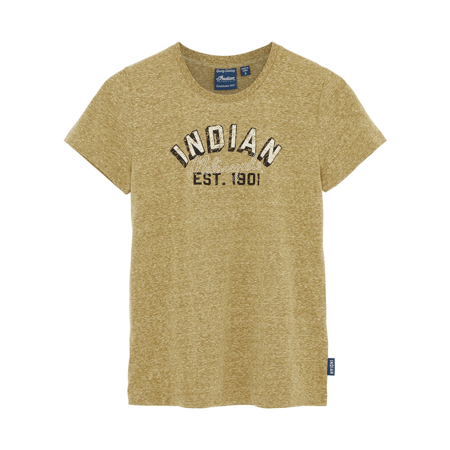 Women's Est. 1901 Shadow Block T-Shirt, Brown - Indian Motorcycle Jacket