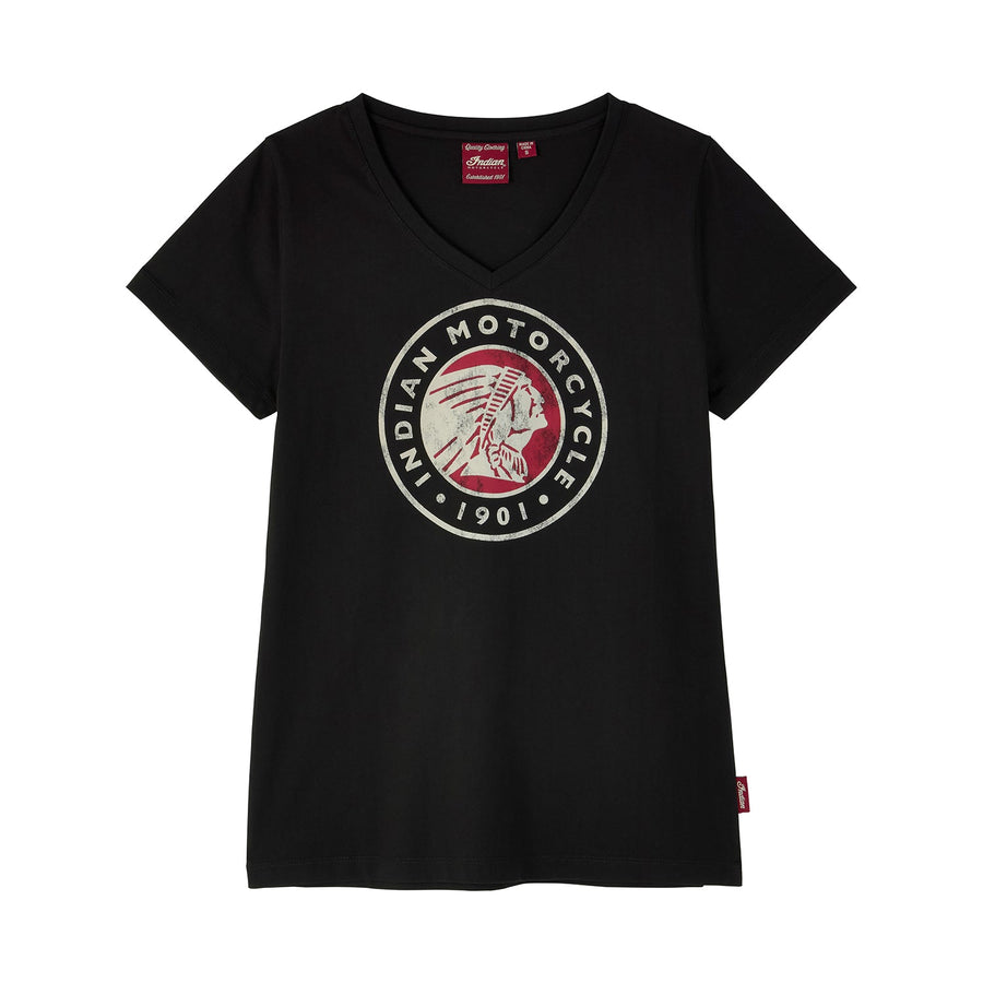 Women's Headdress Icon T-Shirt, Black - Indian Motorcycle Jacket