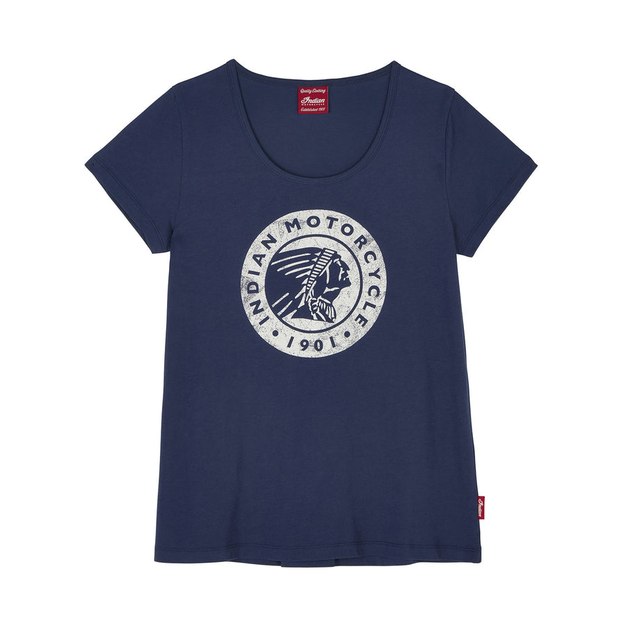 Women's Headdress Icon T-shirt, Navy - Indian Motorcycle Jacket