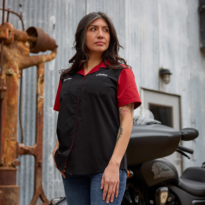 Women's Headdress Pocket SS Shirt, Red