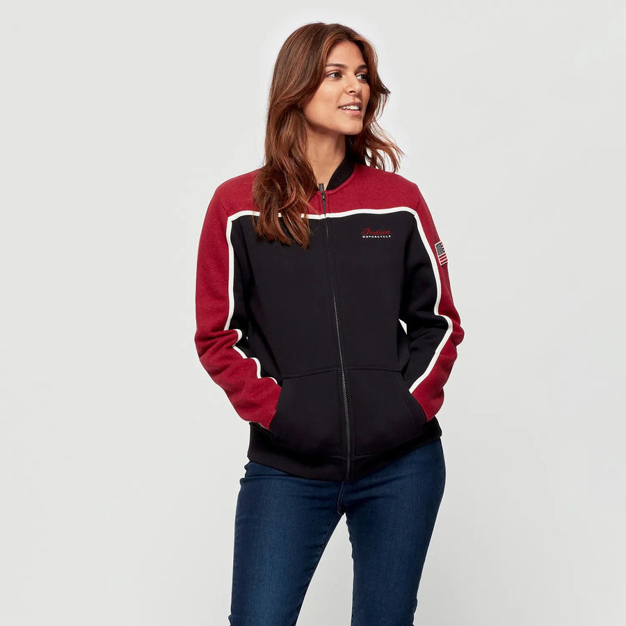 Women's Headdress Zip Thru, Black - Indian Motorcycle Jacket
