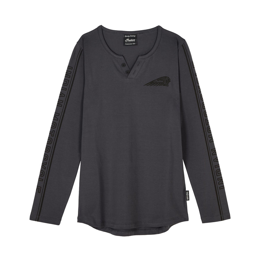Women's IMC Sleeve Print LS T-shirt, Gray - Indian Motorcycle Jacket