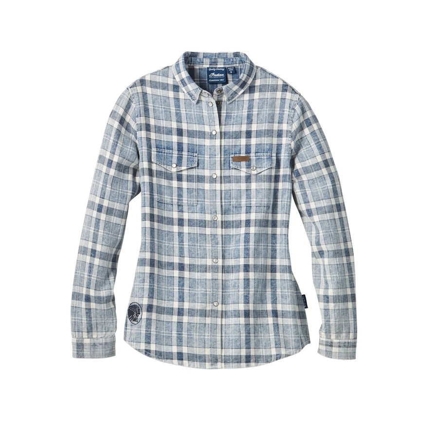 Women’s Indigo Plaid Shirts - Indian Motorcycle Jacket