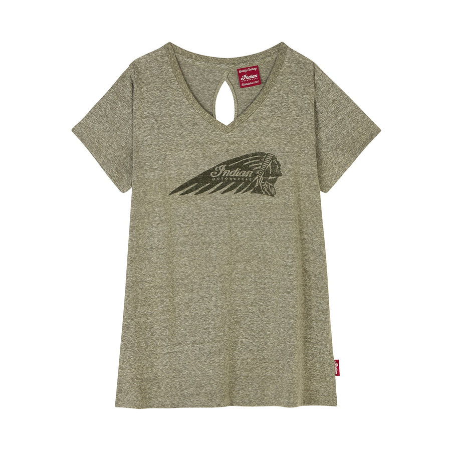 Women's Marl Headdress T-shirt, Green - Indian Motorcycle Jacket