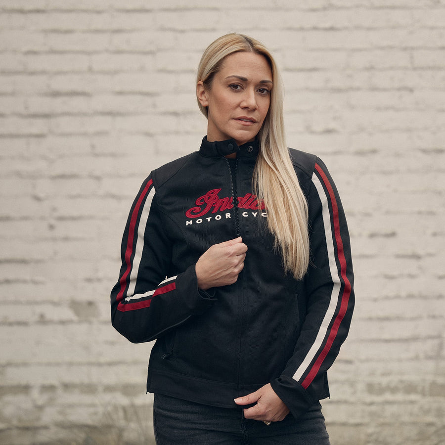 Women's Milestone Mesh Jacket, Black - Indian Motorcycle Jacket