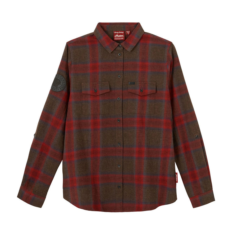 Women's Nashville Plaid Shirt, Red - Indian Motorcycle Jacket