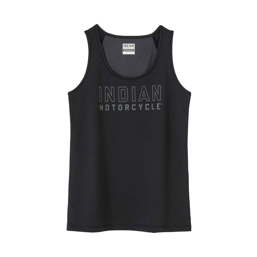 Women's Outline Logo Athlete Tank, Black - Indian Motorcycle Jacket