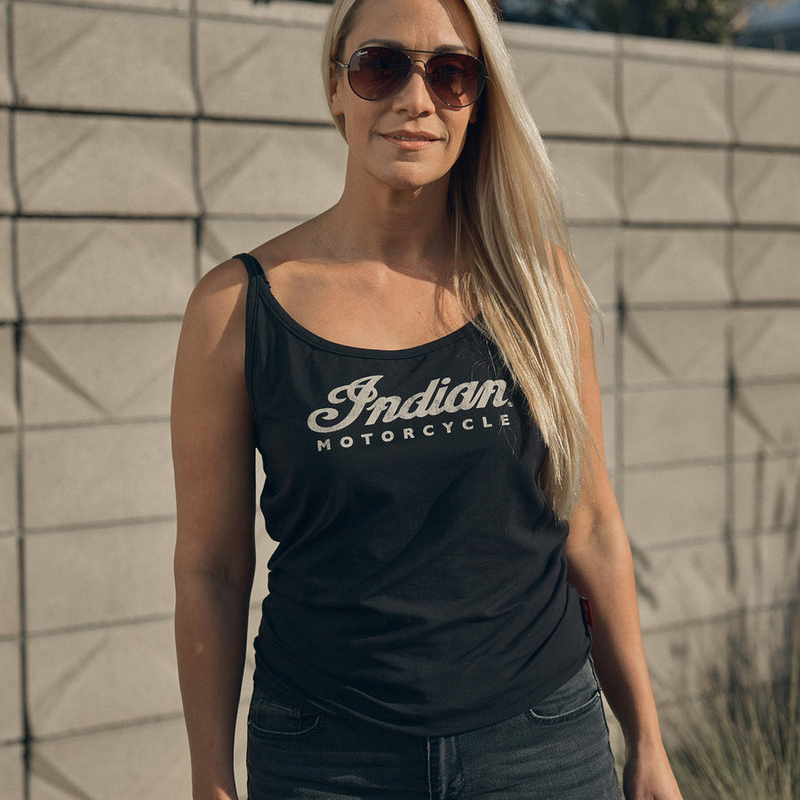 Women's Script Logo Cami, Black - Indian Motorcycle Jacket