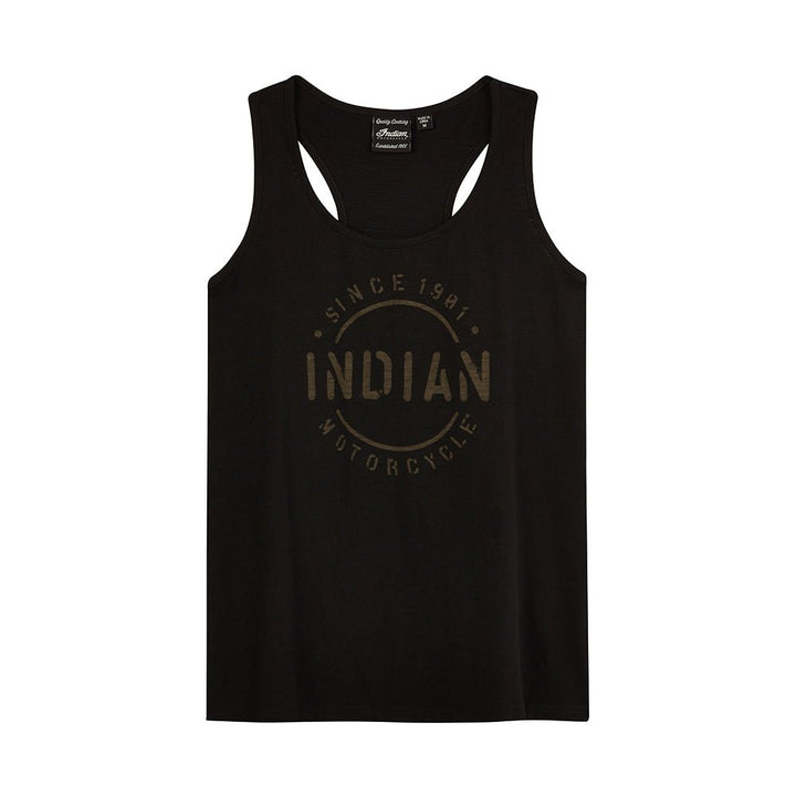 Women's Stencil Block Icon Tank, Black