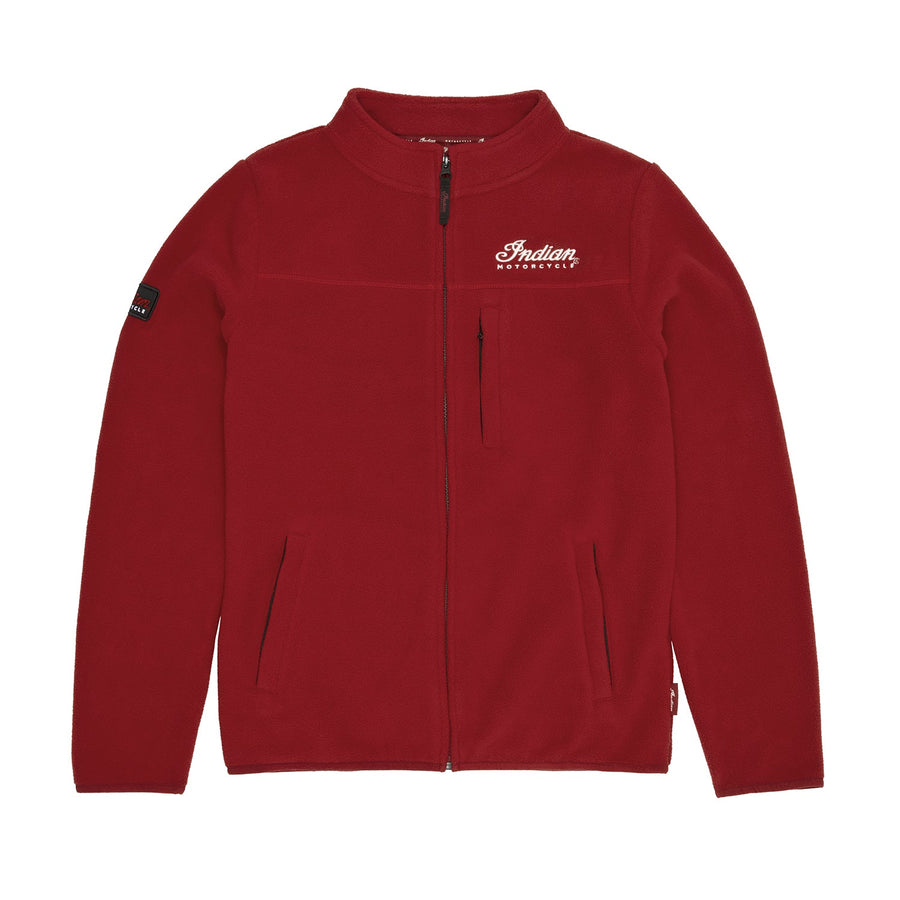 Women's Zip Thru Fleece Top, Red - Indian Motorcycle Jacket